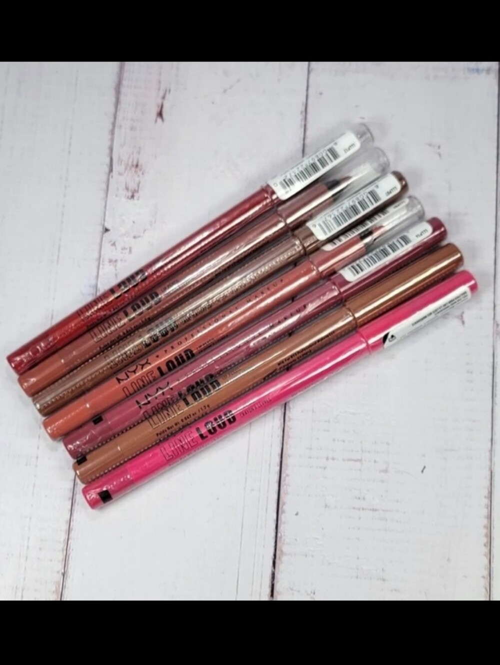 Nyx 7 Piece Line Loud Longwear Lip Liner Bundle NEW!